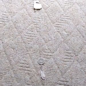 NWT silver tassel necklace